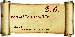 Bednár Olivér névjegykártya